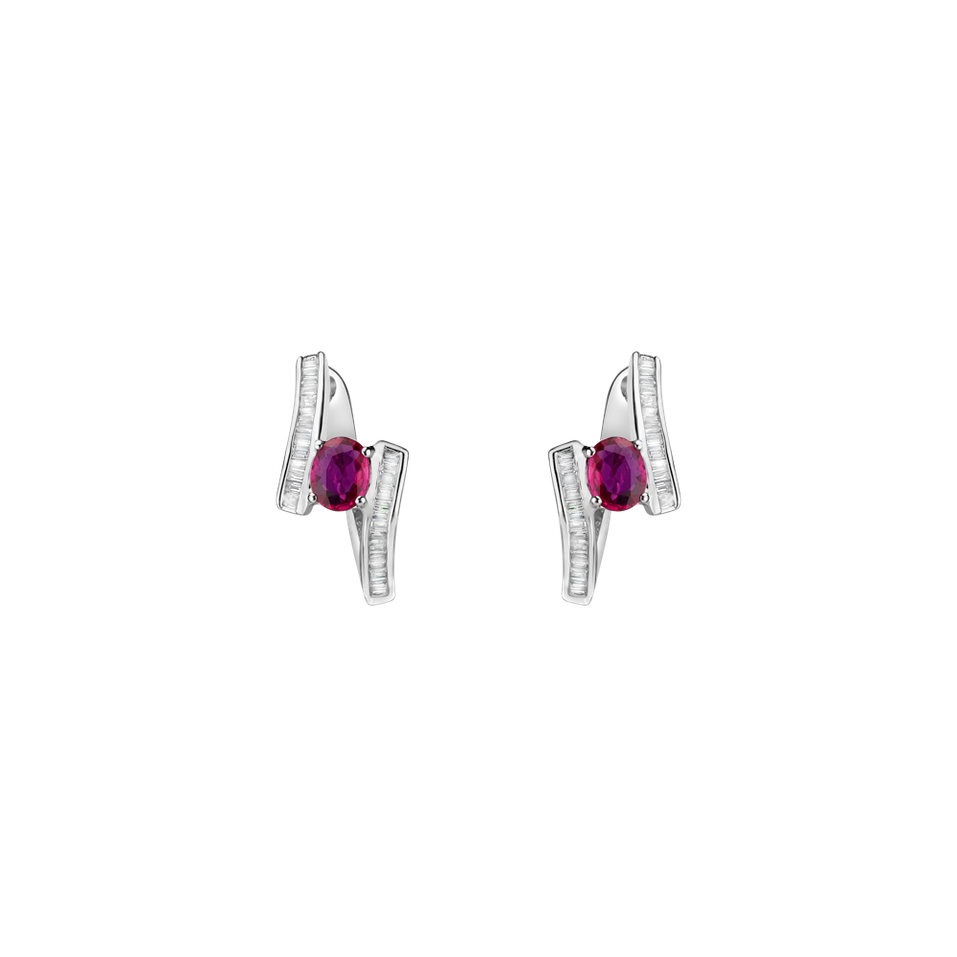 Diamond earrings with Ruby Stevens