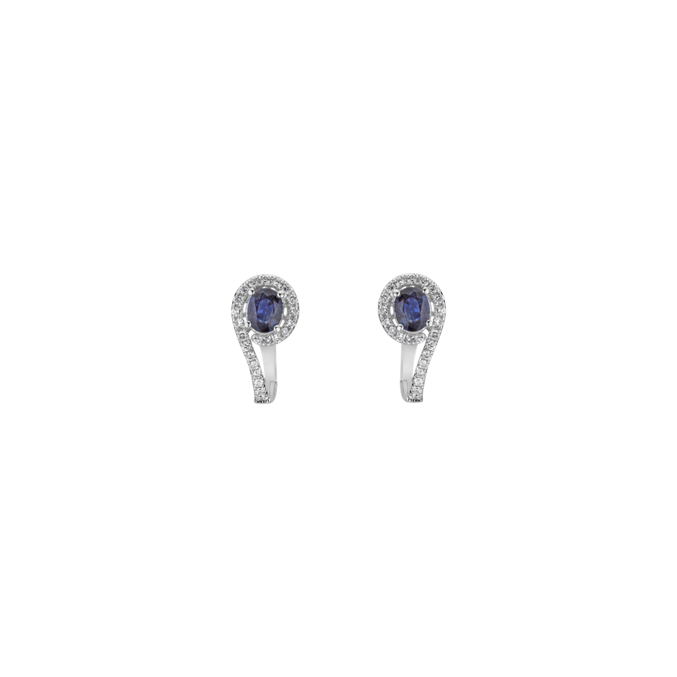 Diamond earrings with Sapphire Moonlit Grace