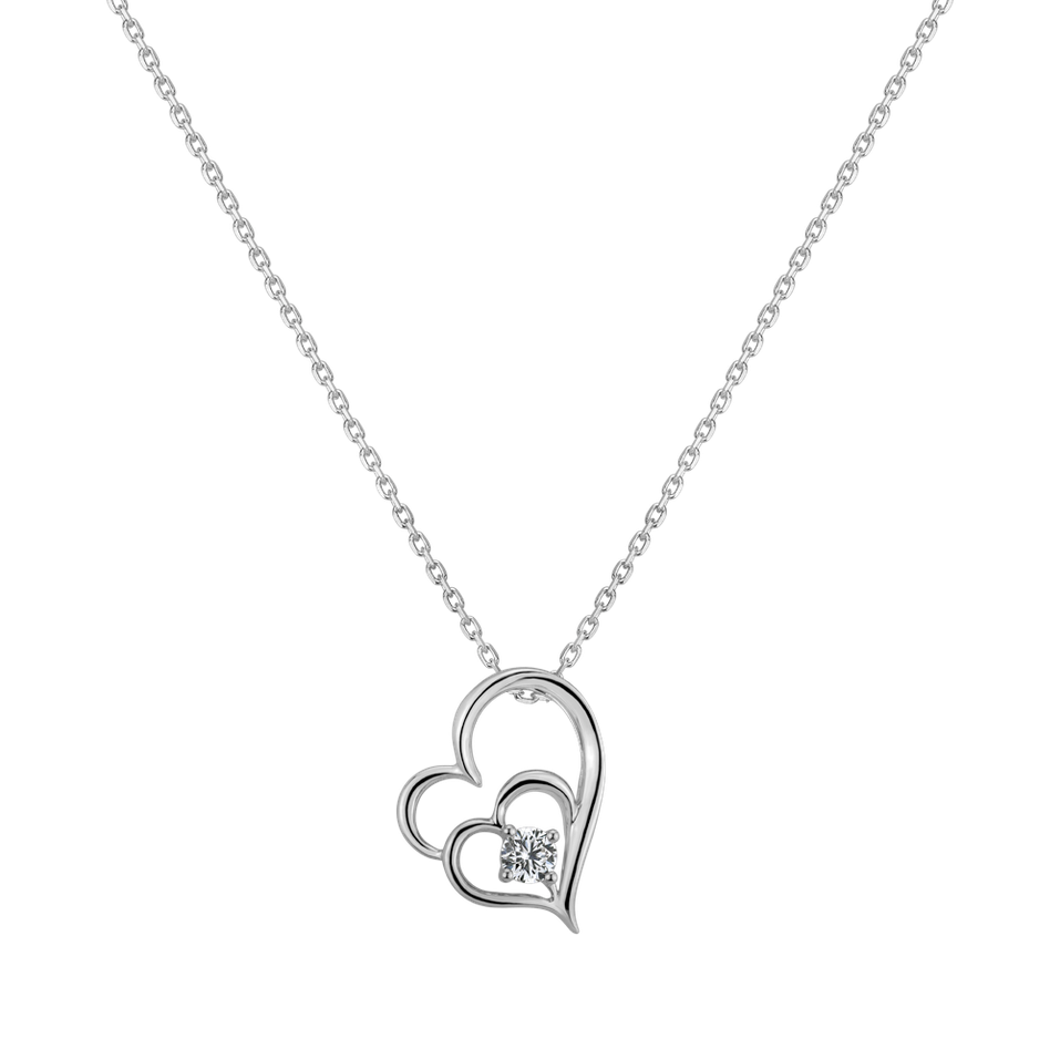 Diamond pendant Hearts in Sync