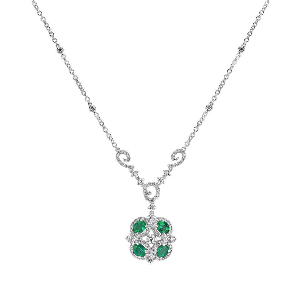 Diamond necklace with Emerald Halfyard