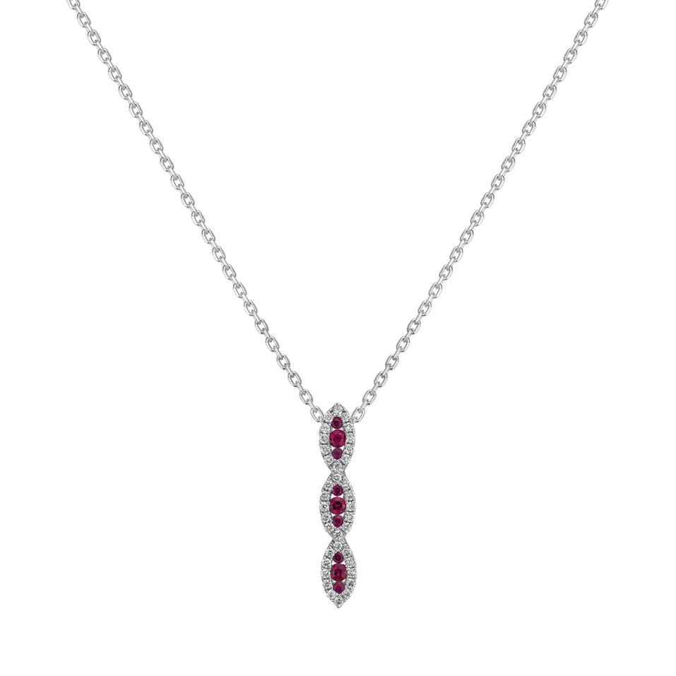 Diamond pendant with Ruby Monetto