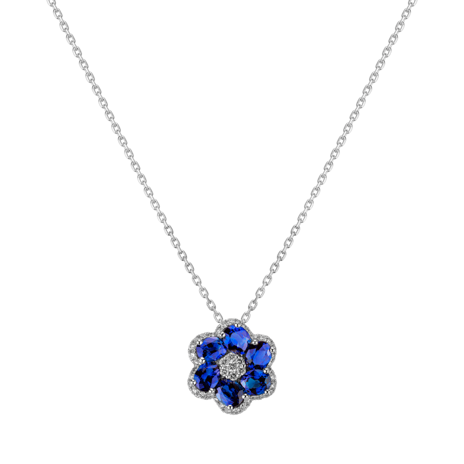 Diamond pendant with Sapphire Sapphire Fantasy