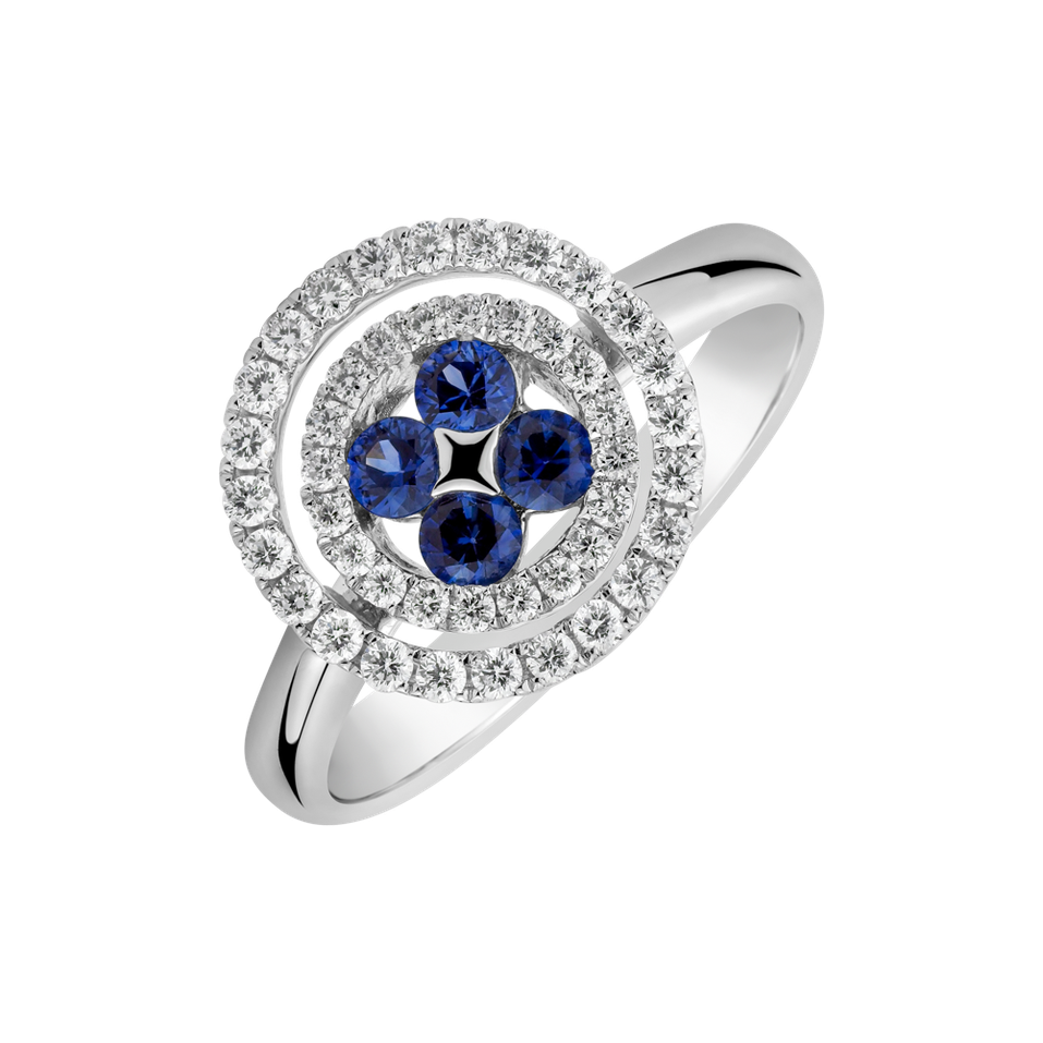 Diamond ring with Sapphire Aadrita