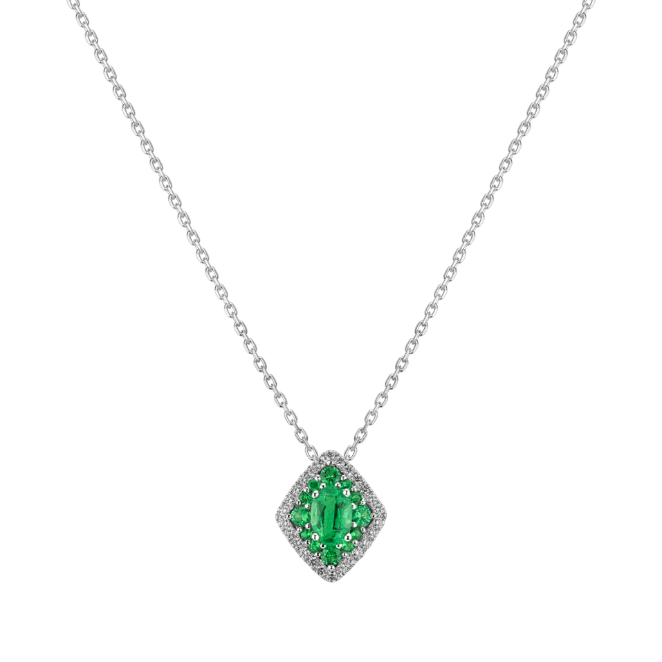 Diamond pendant with Emerald Dedication of Green