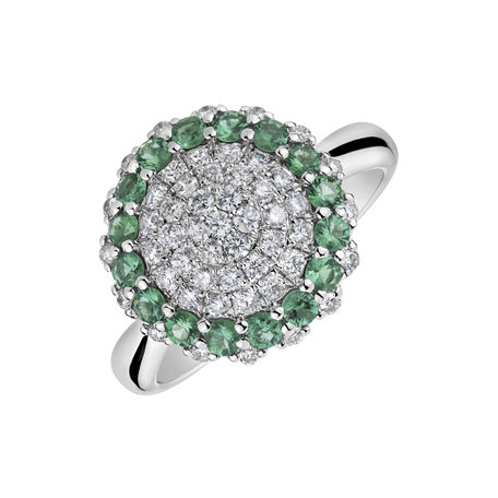 Diamond ring with Emerald Al-Janah