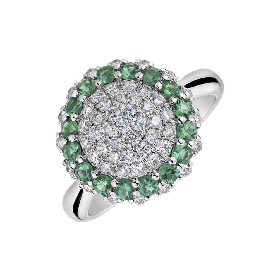 Diamond ring with Emerald Al-Janah