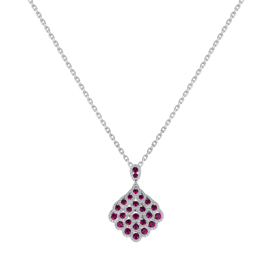 Diamond pendant with Ruby Ivette