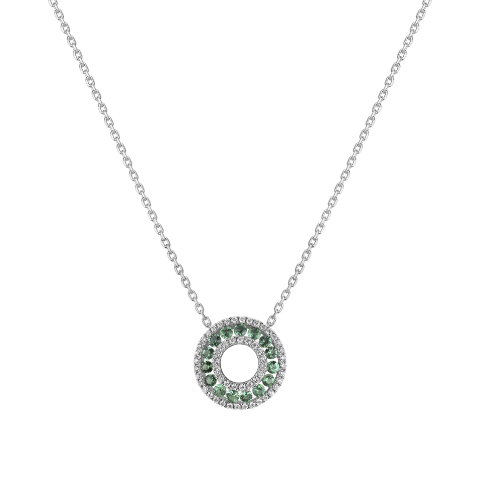 Diamond pendant with Emerald Areli