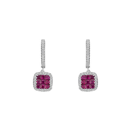 Diamond earrings and Ruby Emersyn