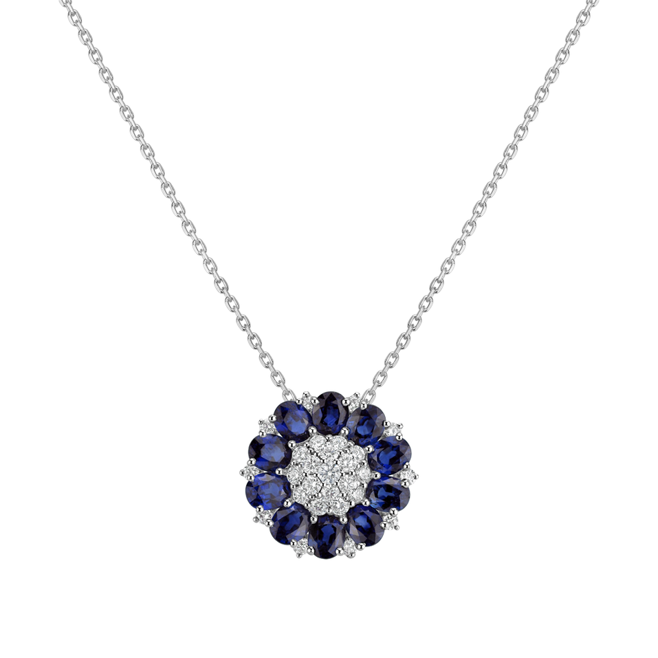 Diamond pendant with Sapphire Celeste