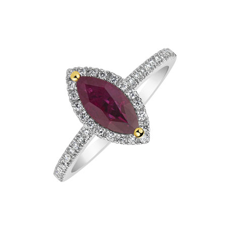 Diamond ring with Ruby Scarlet Highness