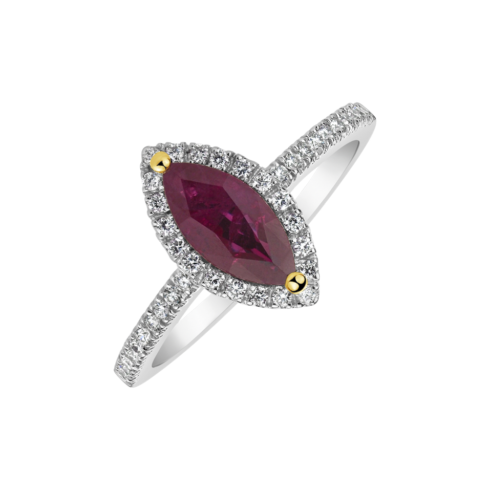 Diamond ring with Ruby Scarlet Highness