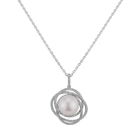 Diamond pendant with Pearl Galaxy of the Seas