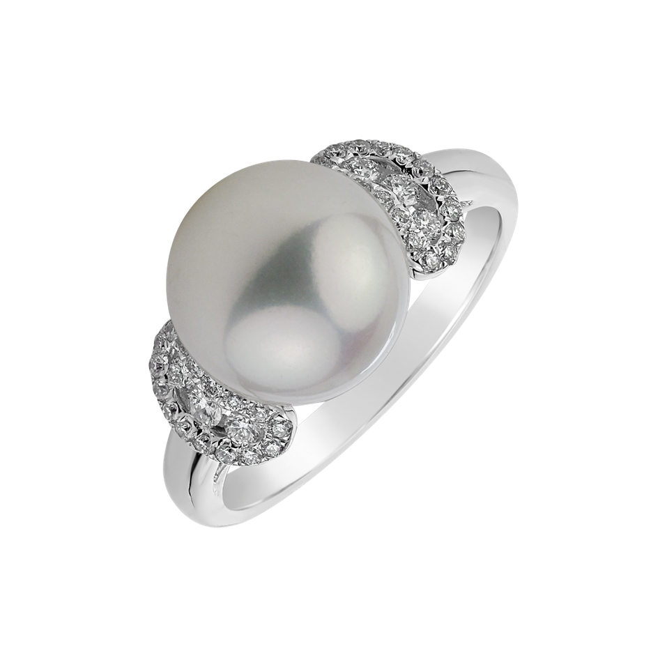 Diamond ring with Pearl Sea Vitality