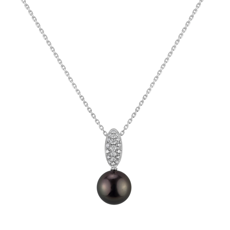 Diamond pendant with Pearl Pherephis