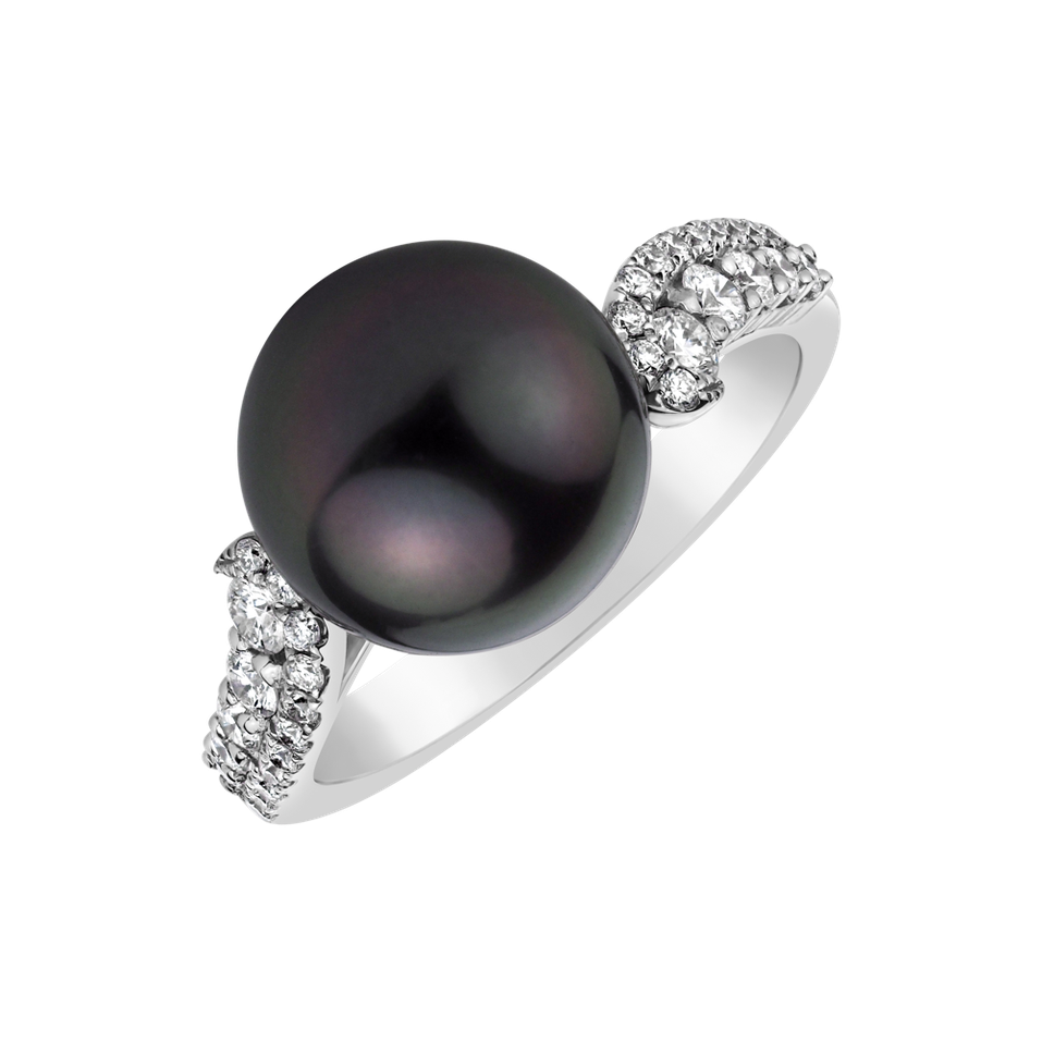 Diamond ring with Pearl Endless Dream