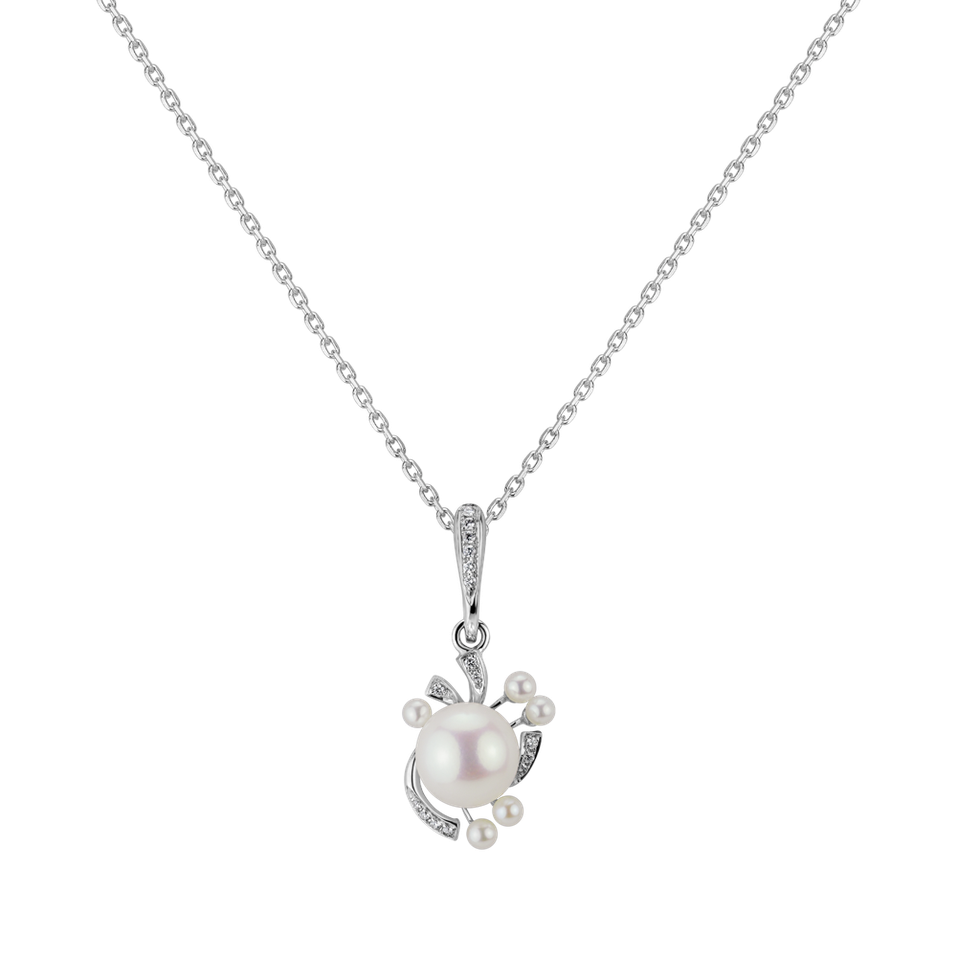 Diamond pendant with Pearl Purely Spiritual