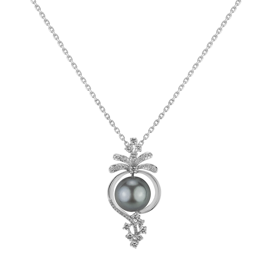 Diamond pendant with Pearl Tahitian Secret