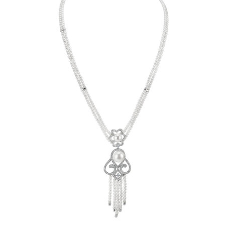 Diamond necklace with Pearl Versailles Romance