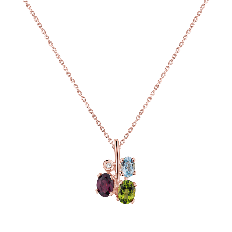 Diamond pendant with gemstones Neverlands Gift