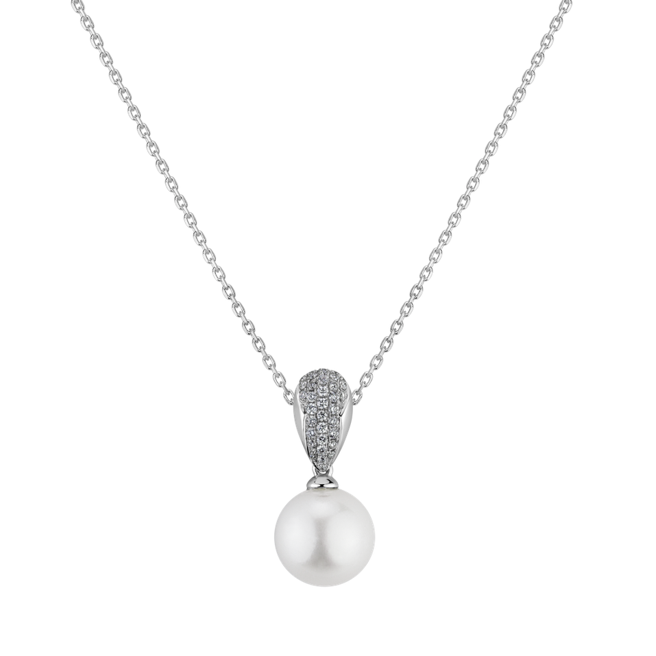 Diamond pendant with Pearl Lavish Shore