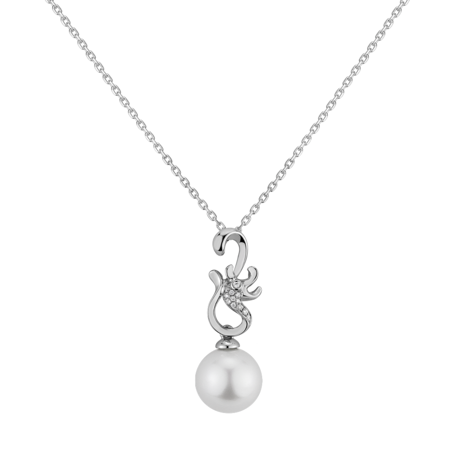 Diamond pendant with Pearl Enchanting Lagoon