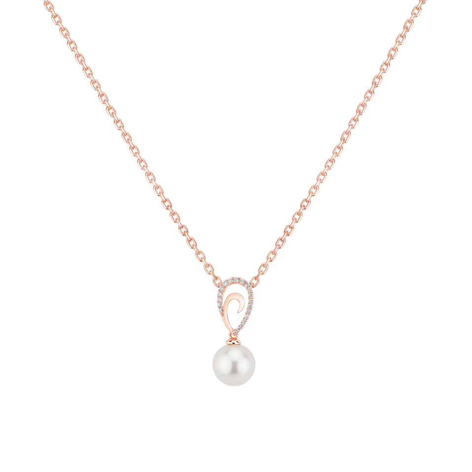 Diamond pendant with Pearl Poseidon's Soul