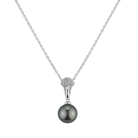 Diamond pendant with Pearl Merope