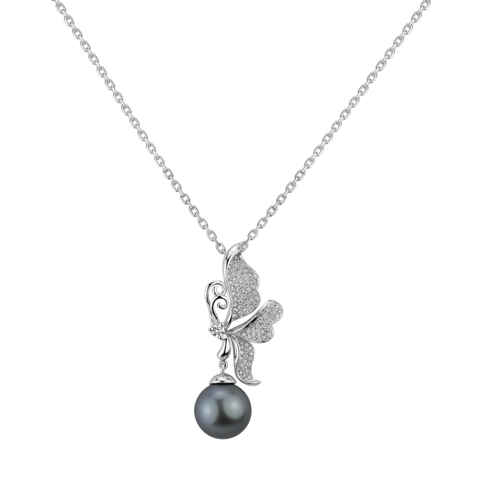 Diamond pendant with Pearl Ocean Fairytale