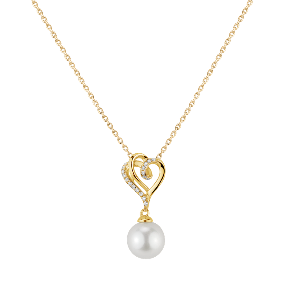 Diamond pendant with Pearl Phantom Ocean