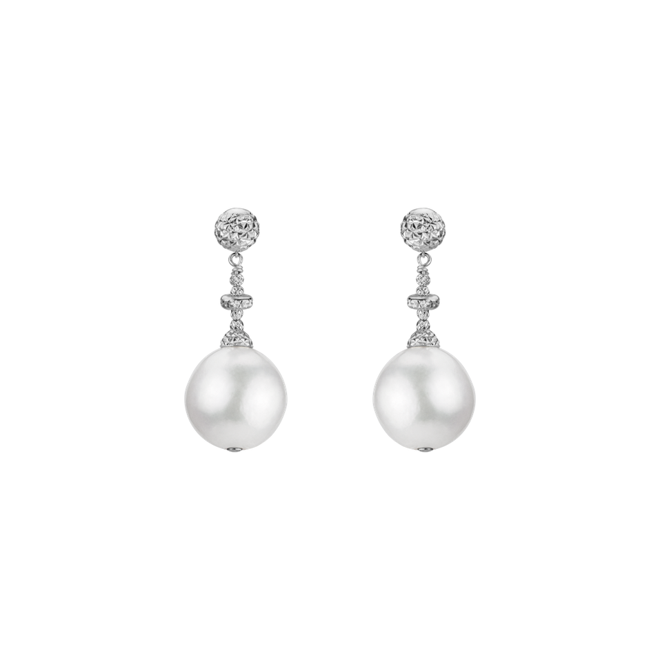 Earrings with Pearl Ocean Glory