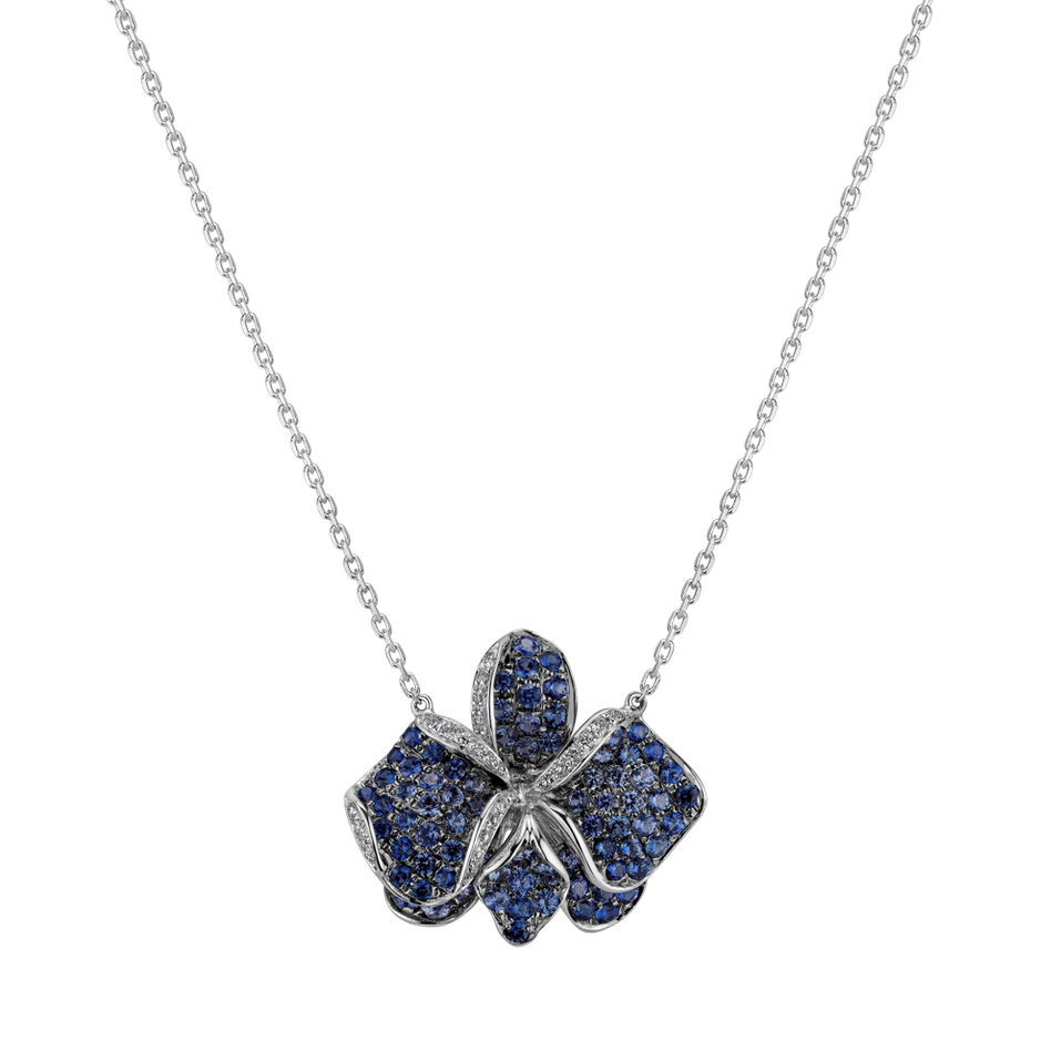 Diamond necklace with Sapphire Viola Romance