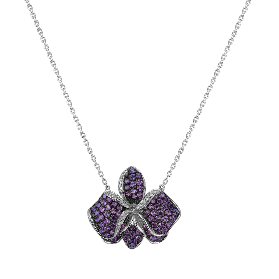 Diamond necklace with Sapphire Viola Romance