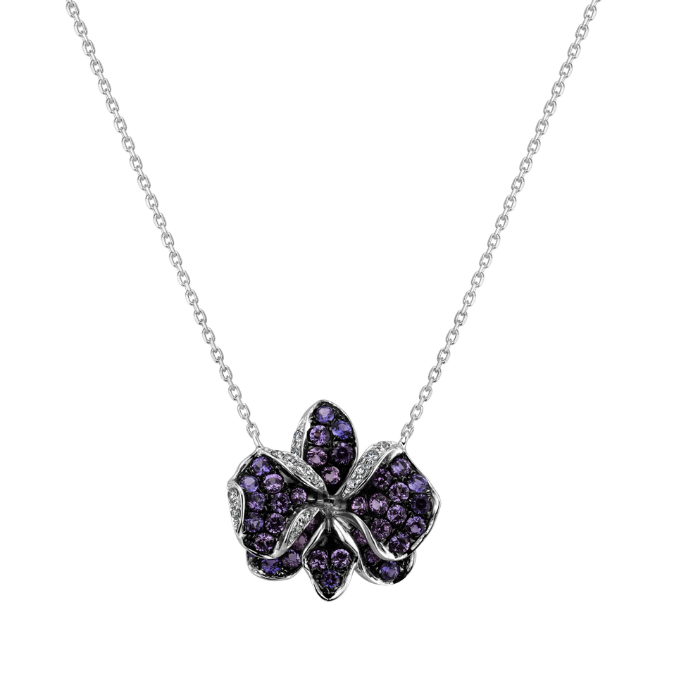 Diamond necklace with Sapphire Violet Fragrant