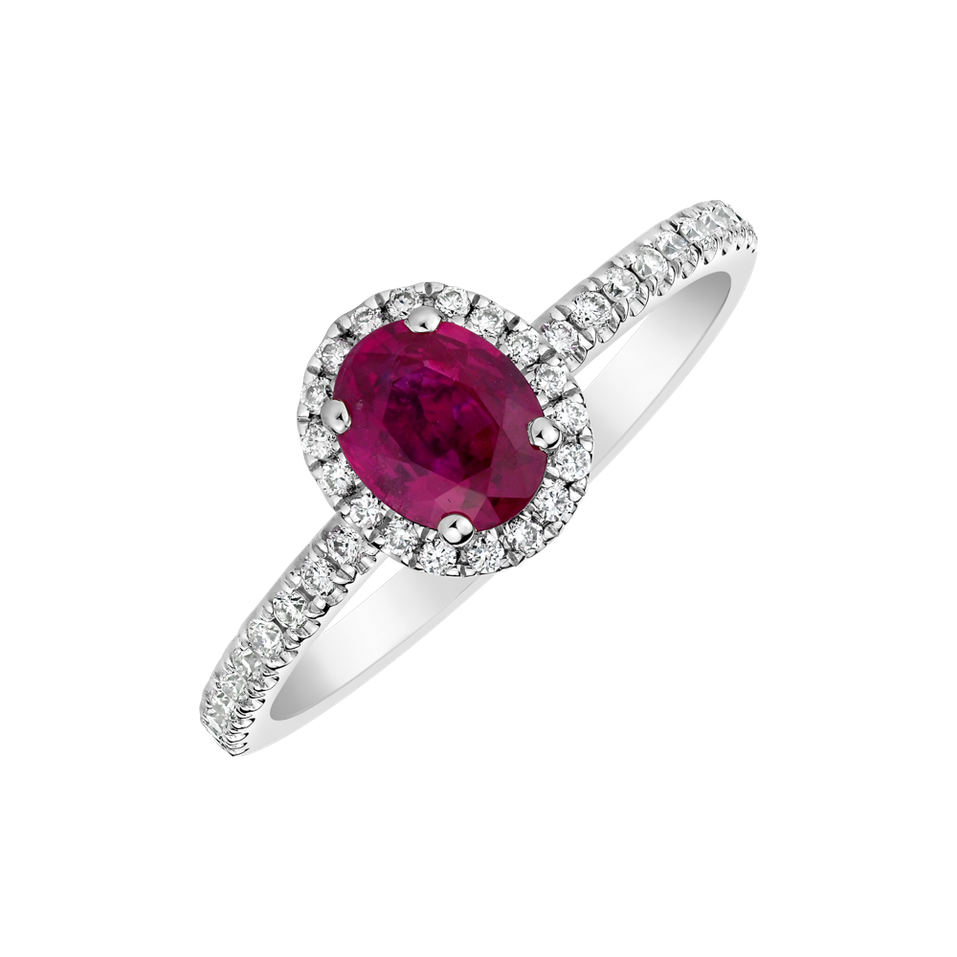 Diamond ring with Ruby Piper