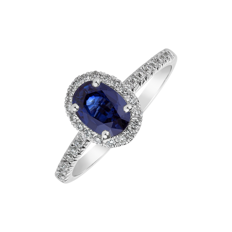 Diamond ring with Sapphire Keener