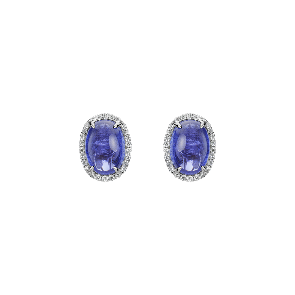 Diamond earrings with Tanzanite Mephisto Secret