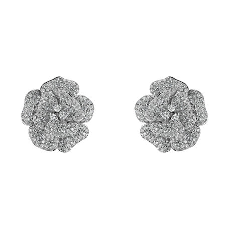 Diamond earrings Aphrodite Flower