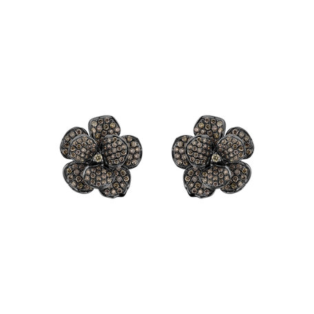 Earrings with brown diamonds Sinful Magnolia