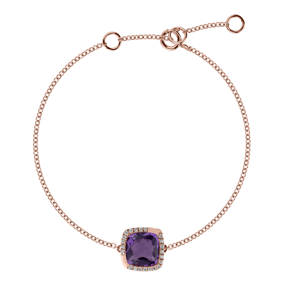 Bracelet with Amethyst and diamonds Night Alchemy