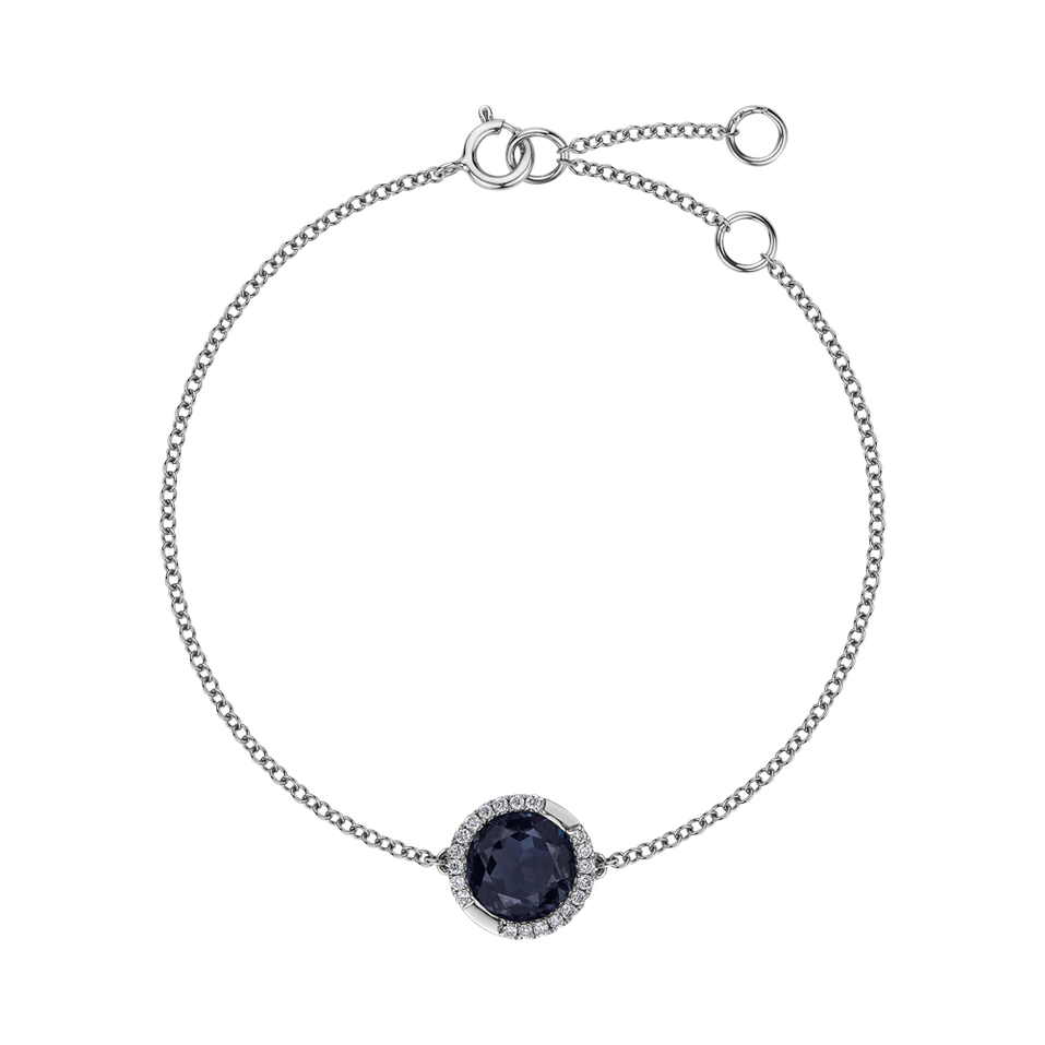 Diamonds bracelet with Topaz Midnight Alchemy