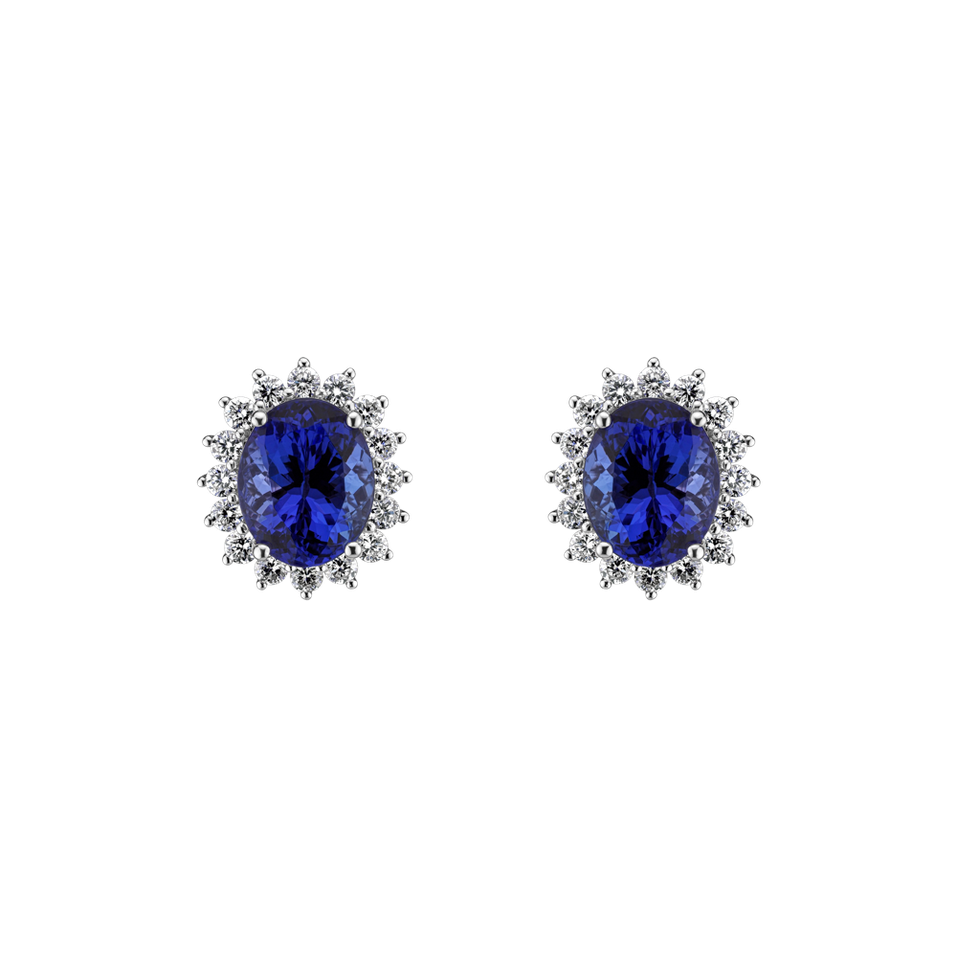 Diamond earrings with Tanzanite Queen Empire