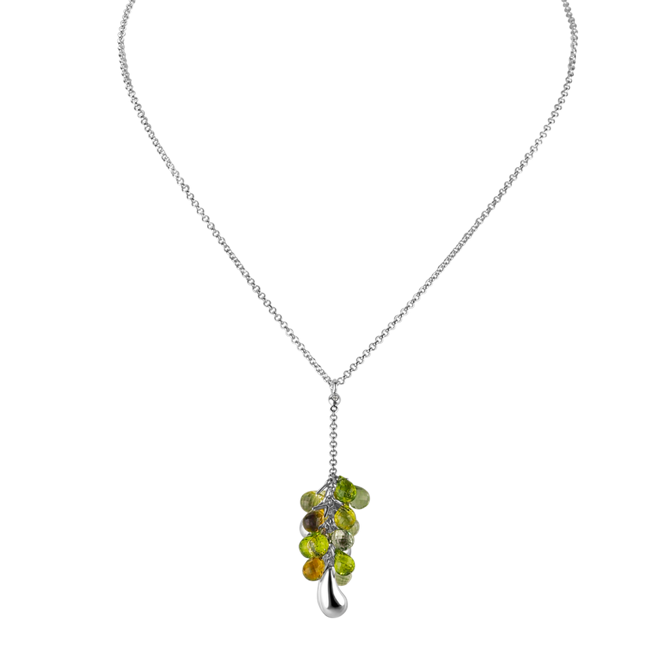 Diamond necklace with gemstones Palmira