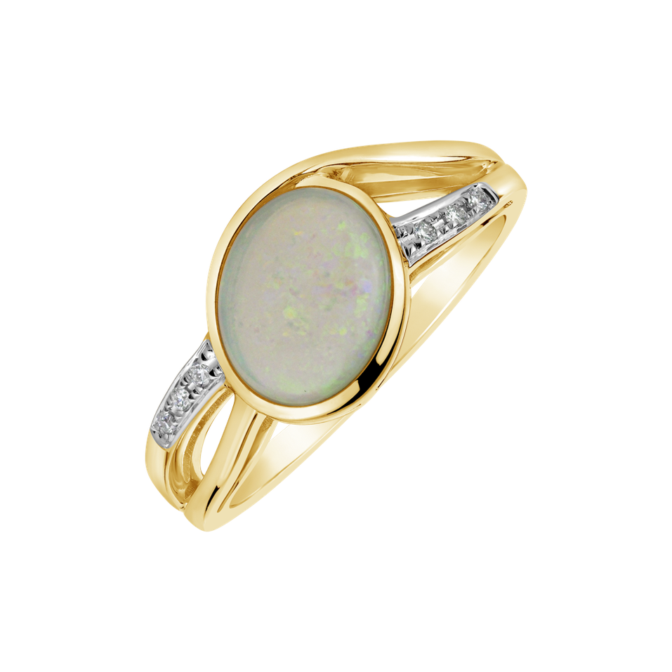 Diamond ring with Opal Exchange Visit