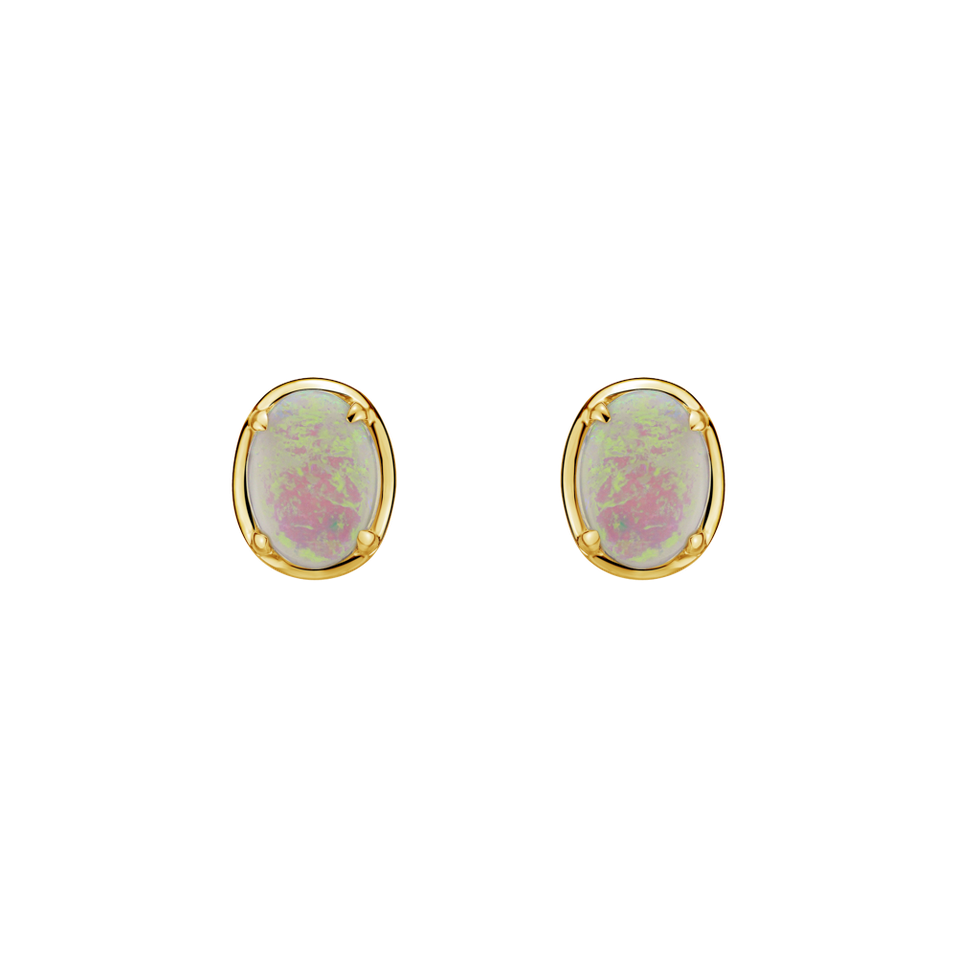 Earrings with Opal Iceberg