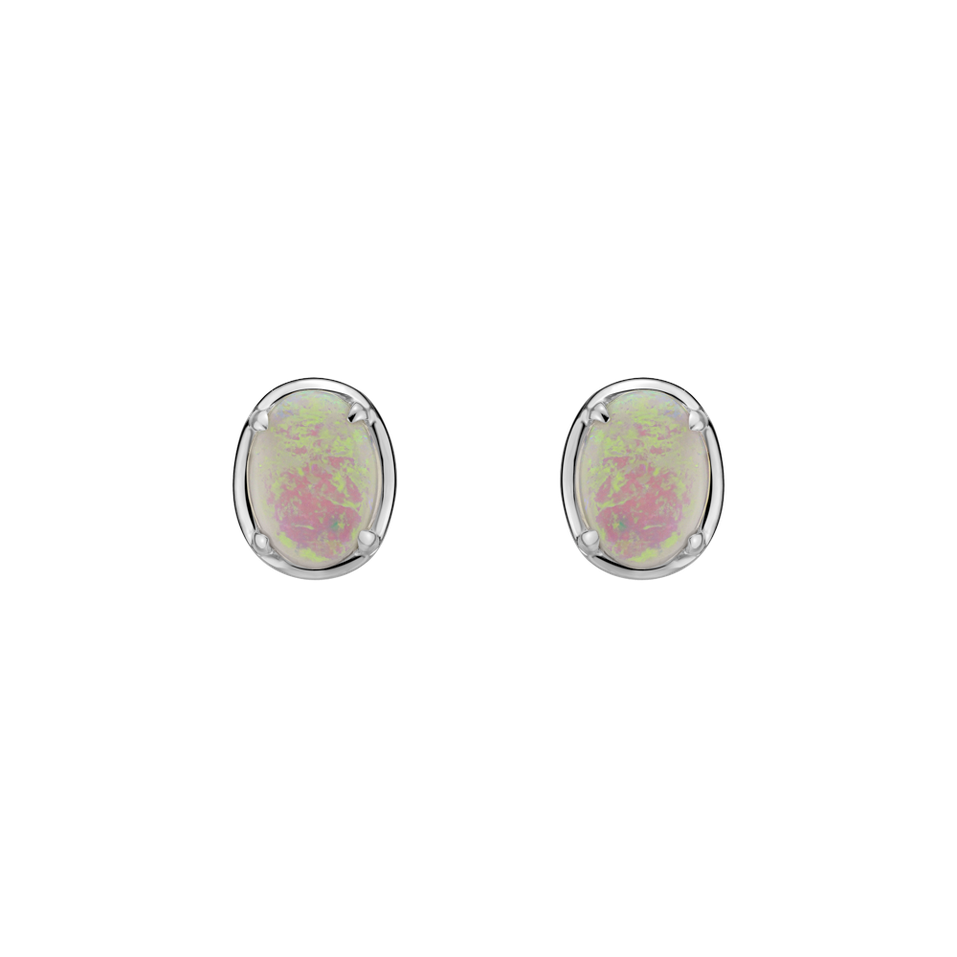 Earrings with Opal Iceberg