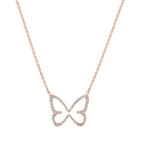 Diamond necklace Simple Papillon