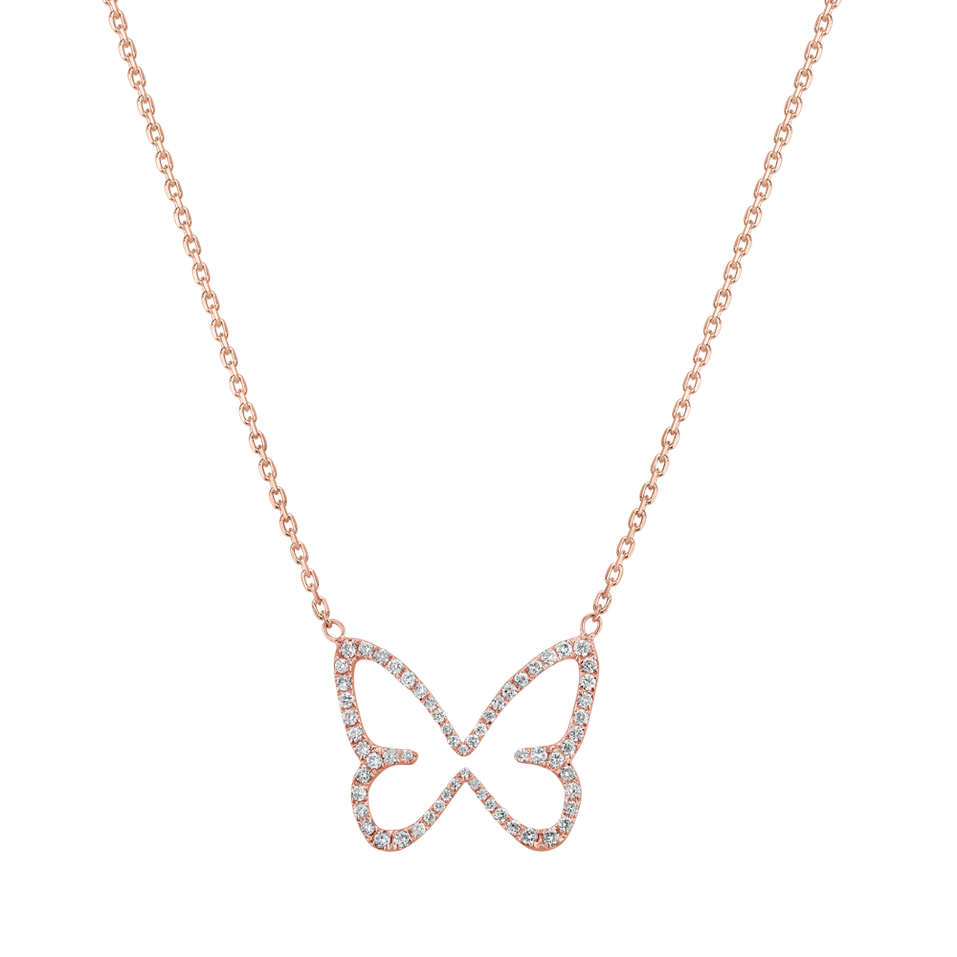 Diamond necklace Simple Papillon