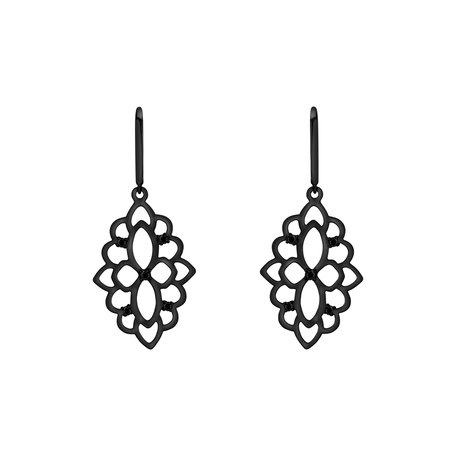 Earrings with black diamonds Folk Heritage