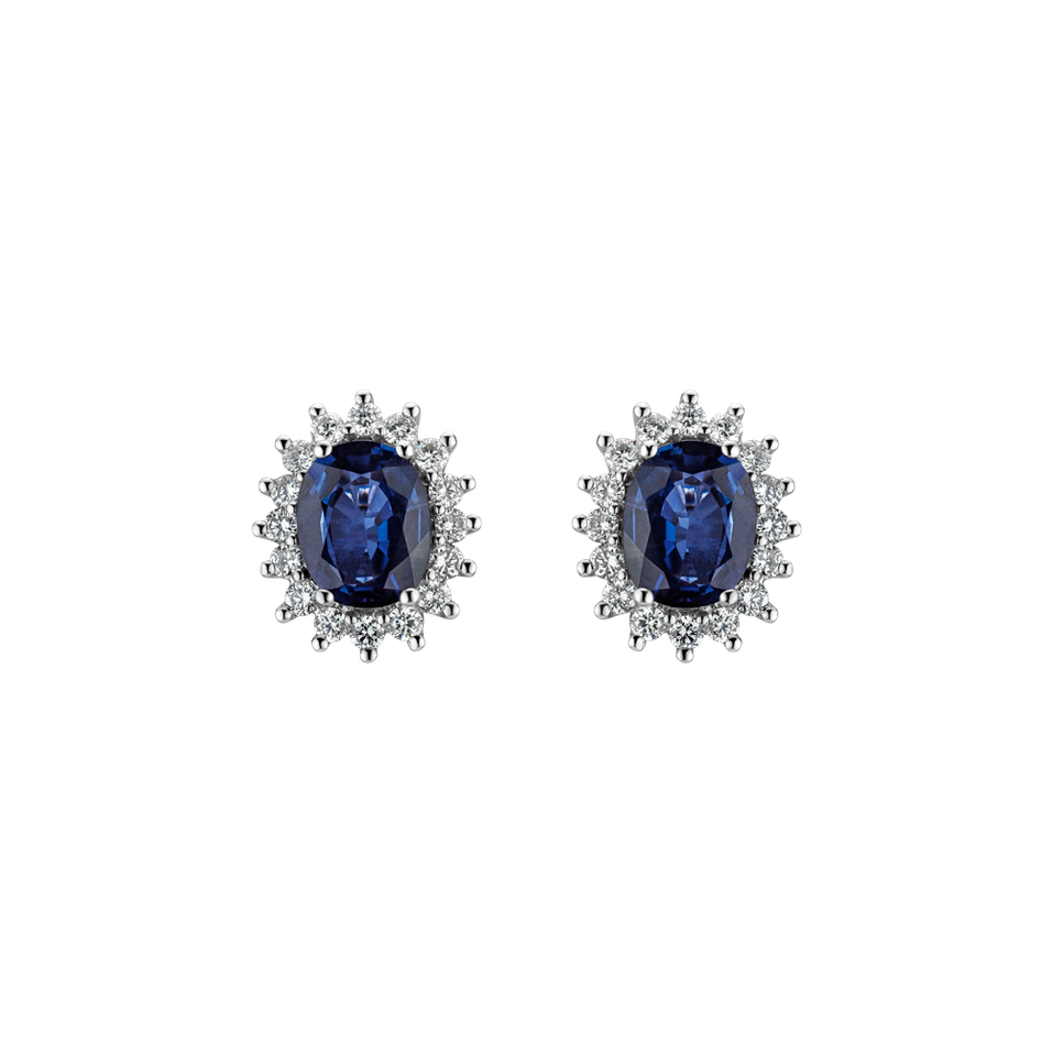 Diamond earrings with Sapphire Monarch Dream